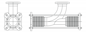 pressure balanced expansion joint with elbow