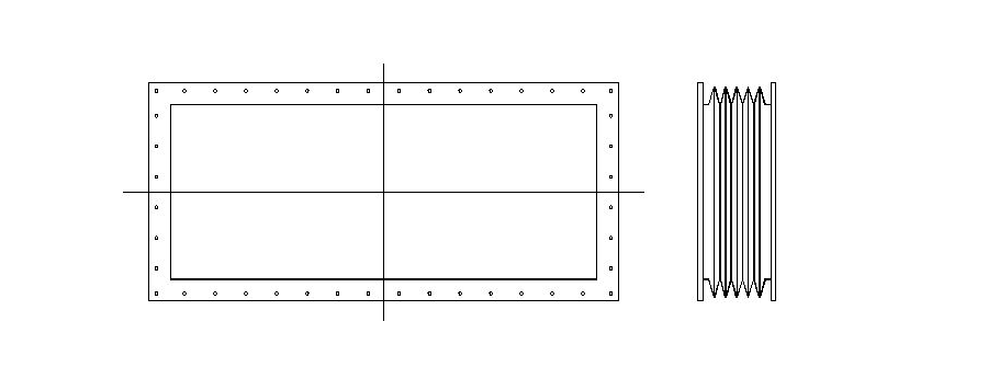 rectangular expansion joint with plate flanges