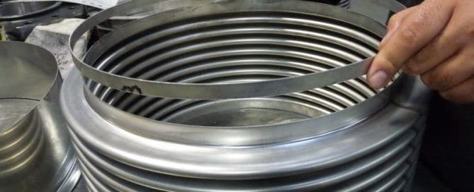 making stainless metal bellows with reinforcing neck bands