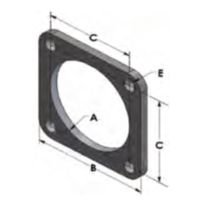 Cat Style Flanges Square - Size 5”