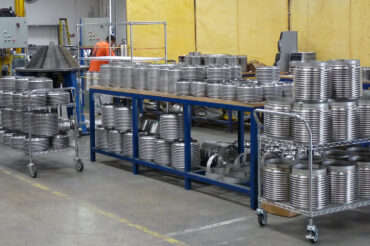 Metal bellows capsules ready for assembly